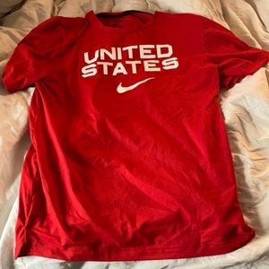Red Nike United States Tee